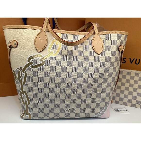 NIB Louis Vuitton Neverfull MM Nautical Azur N40471 💯% Authentic 🏅 - Picture 4 of 16